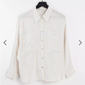 Mango Striped Relaxed Shirt